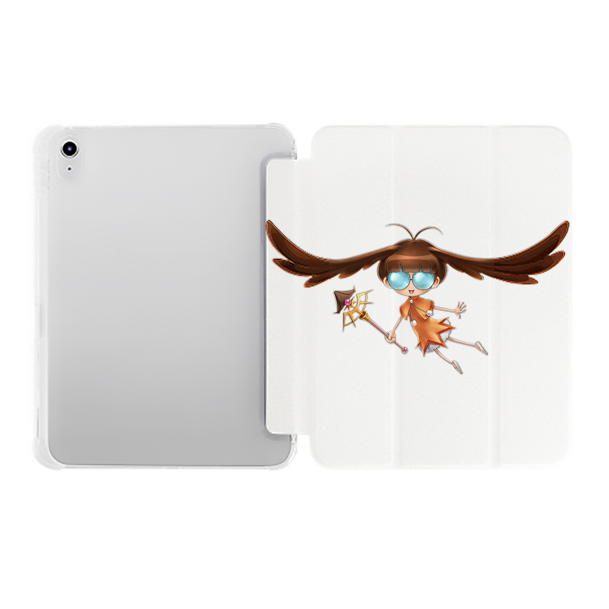 （画像用） 遊☆戯☆王 Yu-Gi-Oh! IPad ケース ペン収納付き 三つ折りスタンド PUレザー×シリコン 対応機種9.5/10.5/10.9インチ